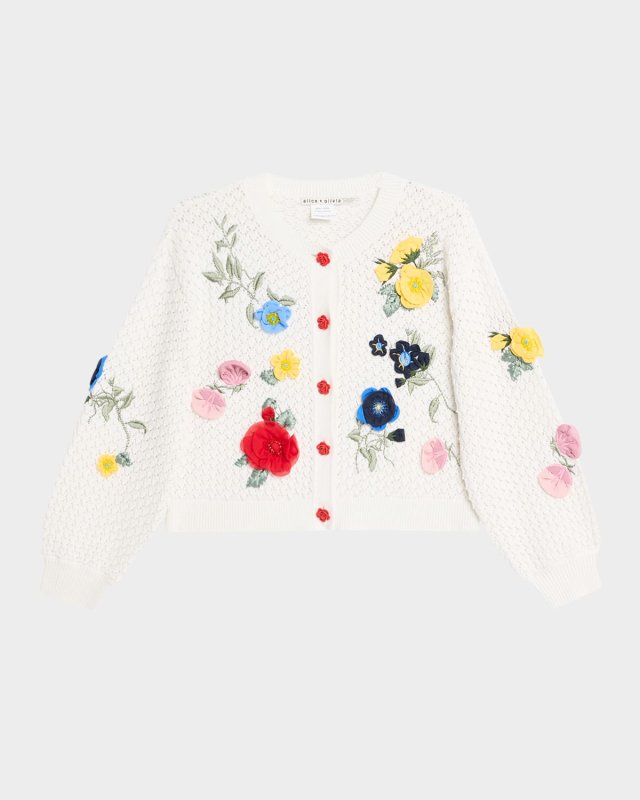 Brigid Embroidered Cropped Cardigan